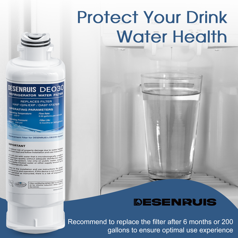 DESENRUIS DA97-17376B Water Filter Replacement DA97-08006C Refrigerator Water Filter