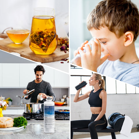 DESENRUIS HAF-QIN/EXP DA97-17376B Water Filter (DE030) fits all your daily water needs—whether making tea, cooking, or hydrating post-workout: it delivers pure, fresh water (works at 33-100°F/30-100psi, 0.66gpm flow, 6-month/300-gallon life) for every moment.