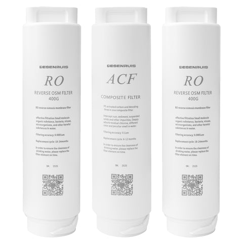 DESENRUIS Reverse Osmosis Water Filter System Replacement Filter  Assembly